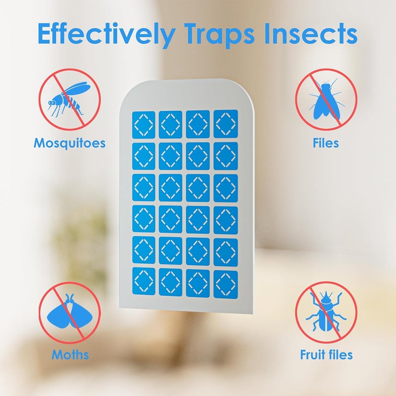 TIENBE 6 Pack Magnetism Glue Cards Indoor Plug-in Fly Trap Refill Pack for Indoor Fly Trap - Image 3